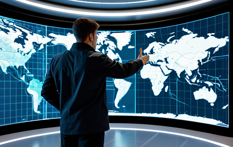 A focused individual, fully clothed in a modest, professional tech-wear jacket and trousers, standing in a clean, futuristic strategy room. They are observing a large, transparent holographic map that displays interconnected zones and resource points. The individual's hands are gesturing thoughtfully towards a section of the map, demonstrating deep strategic planning and route optimization. The background is a blurred, high-tech interface. perfect anatomy, correct proportions, natural pose, well-formed hands, proper finger count, natural body proportions, safe for work, appropriate content, fully clothed, professional, high quality, professional photography, cinematic lighting.