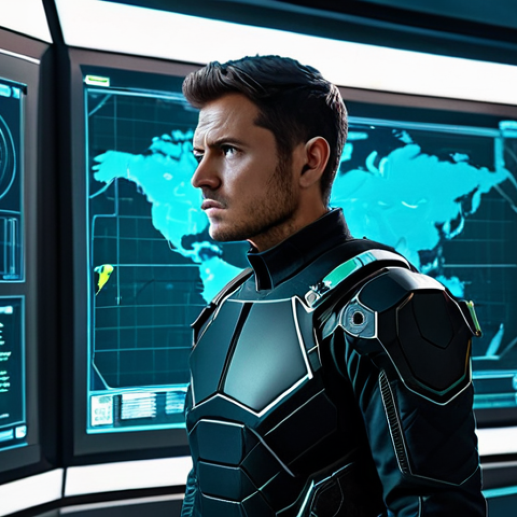 A highly focused, professional character in a sleek, futuristic combat suit, fully clothed, appropriate attire, standing in a sophisticated holographic strategy room. The character is gazing intently at a translucent display showing a tactical map with strategic points and safe zones, reflecting the complex decision-making process. The lighting is cool and analytical, highlighting the high-tech environment. Perfect anatomy, correct proportions, natural pose, well-formed hands, proper finger count, safe for work, appropriate content, modest clothing, professional photography, high quality.